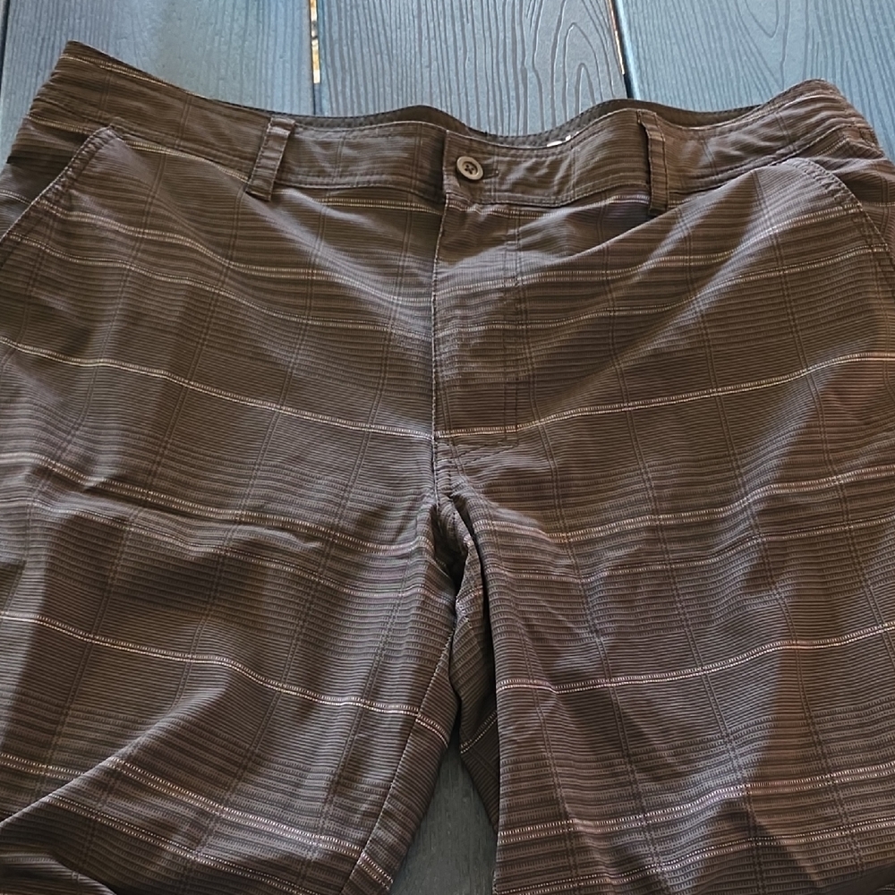Mossimo Supply Co. Black And Gray Plaid Hybrid Shorts